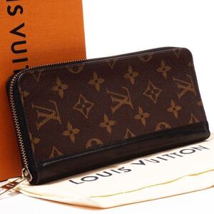 【極美品】ルイヴィトン Louis Vuitton モノグラム マカサー ヴェルティカル ジッピー ラウンド 長財布 ウォレット メンズ 0432