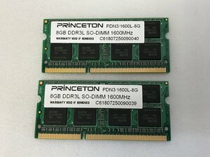 PRINCETON PC3L-12800S 16GB 8GB 2枚 16GB 204ピン ECC無し ノート用メモリ DDR3L-1600 8GB 2枚 16GB DDR3L LAPTOP RAM