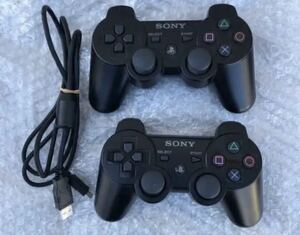 SONY PS3 ワイヤレスコントローラ DUALSHOCK3 デュアルショック3 ケーブル付　純正品　ソニー　送料込み