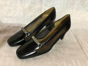 【送料込み】イヴ・サンローラン YVES SAINT LAURENT YSL パンプス ブラック 黒 35 1/2 (23cm) メッシュ レディース 婦人 靴 シューズ
