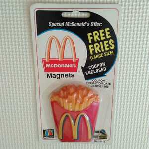 未使用 未開封 McDonalds マクドナルド マックポテト フライドポテト マグネット 英語パッケージ マクドナルドグッズ
