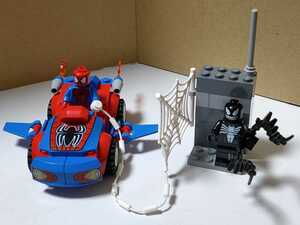 送料無料 レゴブロック LEGO レゴ ジュニア・スパイダーマンのカーアタック 10665 ミニフィグ 車 絶版 希少 レトロ