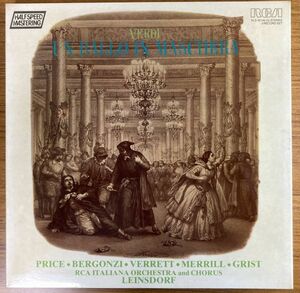 【3LP】ヴェルディ 仮面舞踏会/Verdi Un Ballo In Maschera【ITALY】220924/Price/Bergonzi/Verrett/MErrill/Grist