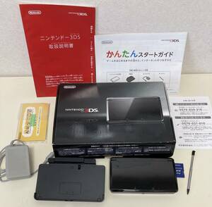 箱あり☆ニンテンドー3DS 本体 コスモブラック 任天堂 3DS 動作確認初期化 Nintendo
