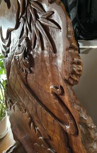 虎の木彫り　彫刻　インテリア　玄関　干支　衝立　目隠し