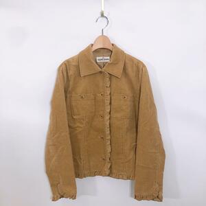 【08399】 人気 GALLERY VISONTI ギャラリービスコンティ シャツジャケット 2 M ブラウン コーデュロイ風 厚手 長袖