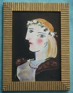 [Artworks]パブロ・ピカソ|花飾りのマリー・テレーズ|1937年|油彩|ミクストメディア|肉筆|原画|オルセー美術館認証