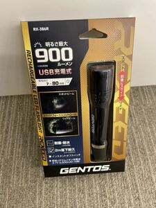 新品 未使用 GENTOS ジェントス USB 充電式 LED懐中電灯 RX-386R