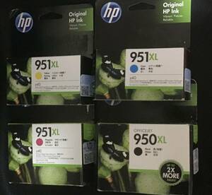 HP 純正　インクカートリッジ４色　増量　950XL 黒　951XL イエロー、マゼンタ、シアン　ヒューレットパッカード 