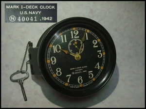 米海軍　U.S.NAVY　MARK I-DECK CLOCK/デッキクロック/手巻き・機械式