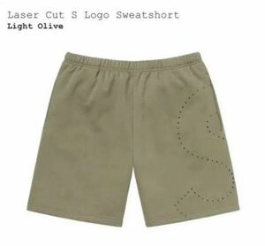 商品説明要確認 Supreme Laser Cut S Logo Sweatshort Light Olive シュプリーム エス ロゴ ショートパンツ スウェットショーツ Small