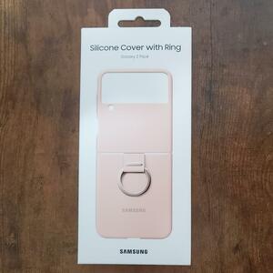 Galaxy Z Flip4 5G ケース 純正 シリコンカバー リング付 ピンク