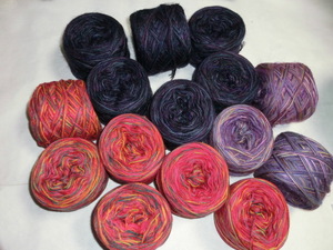 ★手編毛糸 ⑪ ★ ３種 多色 １５玉 １０００ｇ★ 未使用品 