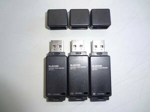 複数在庫　ELECOM USBリーダライタ MR-K011BK 3個セット　micro SD/ SDHC/SDXC系専用 中古動作品