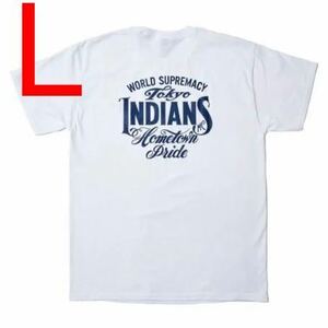 新品未使用 新作 東京インディアンズ Tシャツ ホワイト L サイズ WHITE 白 TOKYO INDIANS neighborhood ネイバーフッド TIMC