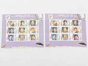 アポロ11号 1969-1994 宇宙飛行士 記念切手 切手シート 2枚