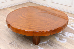 CW06 極厚8cm 屋久杉 一枚板 天然木 リビングテーブル 座卓 座敷机 ローテーブル