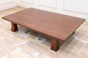X013 美品 希少 緻密 重い ブビンガ 一枚板 座卓 リビングテーブル 座敷机 ローテーブル 天然木 無垢 高級材