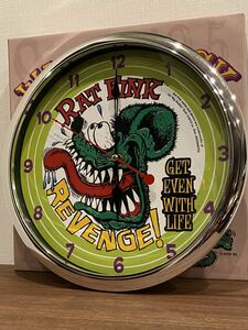 ラットフィンク RAT FINK 2013 ウォールクロック 掛け時計 アメリカン 雑貨 エドロス ED ROTH ムーンアイズ グッズ WALL CLOCK 時計