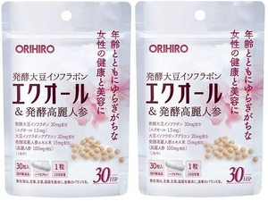 ORIHIRO エクオール＆発酵高麗人参 30日分 2袋