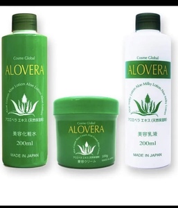 新品　アロエ化粧品　Alovera 3点セット　保湿　化粧水　乳液　クリーム