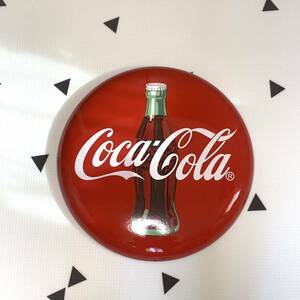 コカ・コーラ ホーロー看板 昭和レトロ ビンテージ 直径約50センチ丸形 
