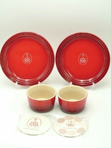 LE CREUSET◆プレート/6点セット/RED