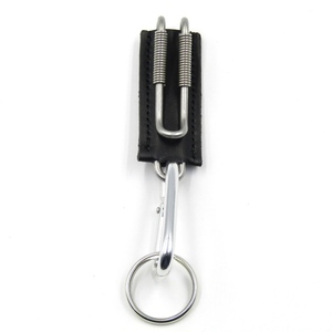 美品 ED ROBERT JUDSON エドロバートジャドソン キーホルダー spring clip key holder スプリングクリップ レザー ステンレス 80002620