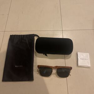 1円スタート 極美品 定価46200円 GUCCI サングラス GG0603S グッチ