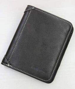 二つ折りメンズ財布、コンパット男性財布、内部定期入ポケットれあり、新品、当日発送（訳あり）