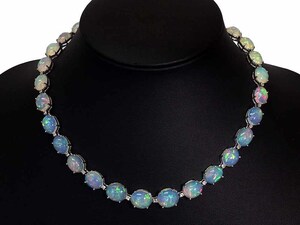 オパール ダイヤモンド ネックレス K18 42.5g GRJ鑑別書付き　Jewelry Opal 56.50ct Dia0.82ct Necklace