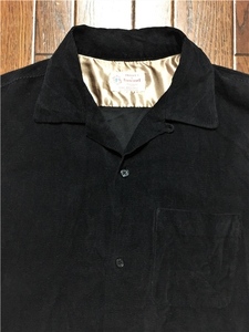 ペニーズ タウンクラフト Penney’ｓ TOWNCRAFT 実名復刻 長袖 コーデュロイシャツ L 黒 ブラック ボックス型 サニー
