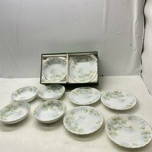 送料無料g10135 彩窯 kyuyo 和食器 花柄 取り皿 陶器 10枚 セット 未使用品