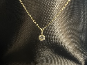 K18YG 一粒ダイヤ ネックレス 0.05ct イエローゴールド 18金イエローゴールド 華奢 人気 小粒 ダイヤモンド