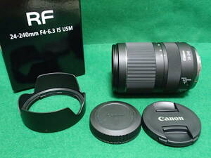 新同品 Canon キヤノン RFマウント 高倍率ズームRF24-240mm F4-6.3 IS USM　メーカー保証2023年6月まで！