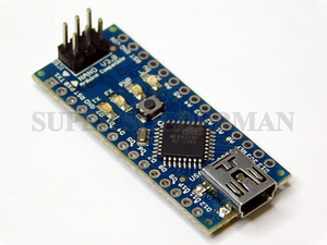 Arduino Nano (FTDI-FT232RL) 純正・互換ボード、USBケーブル付属 2210-3