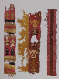 中央アンデス文化織布残欠三種　後古典期 中央海岸AD 900~1600に織られた繊細かつ貴重な織布