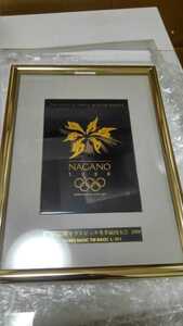 長野オリンピック公式ライセンス商品　メモリアルプレート　漆　金　銀　蒔絵　クリスタル