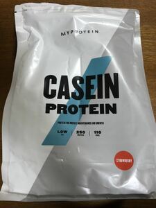 送料無料 国内発送 myprotein マイプロテイン カゼインプロテイン スロー リリース ストロベリー味 1kg BCAA 筋トレ