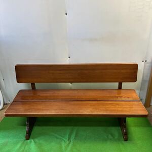 H948★木製ベンチ チェア 長椅子 背もたれ付き インテリア 家具