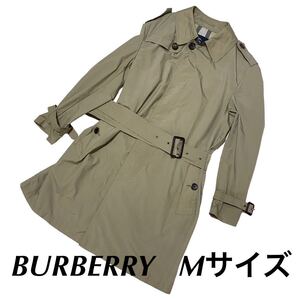 Burberry バーバリー トレンチコート Mサイズ チェック柄 ベージュ系