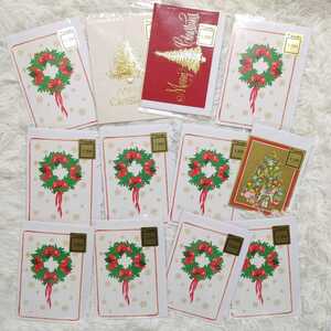 未使用 クリスマスカード まとめ売り 12枚 可愛い かわいい 送料無料 匿名配送 グリーティングカード メッセージカード