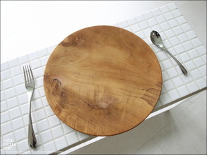 チーク材 プレート丸30cm 木皿 丸皿 円形 大皿 木製食器 ディナープレート 木のお皿 ウッドディッシュ ナチュラル 無垢材 世界三大銘木