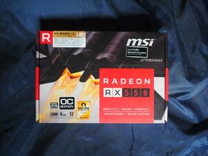 MSI　RADEON　RX550　DUALFANS　4GB　OC