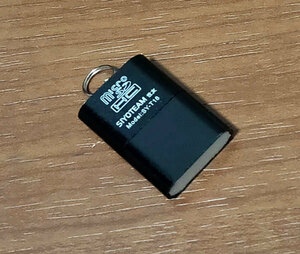 MicroSD用 小型USBカードリーダー・ライター(ブラック)