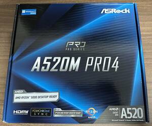 ASRock A520M PRO4 AM4 ほぼ新品 BIOS起動確認のみ