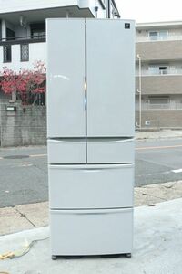 大阪引取歓迎/家財便発送■SHARP シャープ ノンフロン冷凍冷蔵庫 SJ-PF46C-H 2017年製 6ドア 455L フレンチドア 製氷機能 ZA528