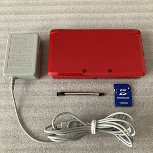 ニンテンドー3DS レッド メタリック フレア 赤 3DS本体 ACアダプタ Nintendo タッチペン 任天堂 ニンテンドー3DS本体