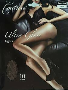 ■オールスルー　Couture クチュール　Ultra Gloss　10den　グレー系光沢　メール便送料込　長期保管未使用品■