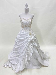 中古 ウェディングドレス L et lena エルエリナ オフホワイト プリンセスライン 11～15号程度 W-130